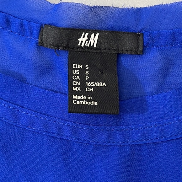 H&M blue top women’s size S - Picture 5 of 7